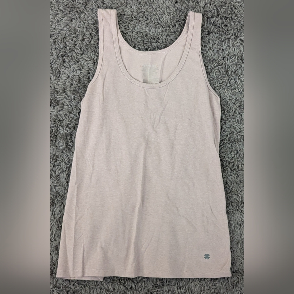 Women's Lucky Brand Basic Solid Tan Tank Top (S)